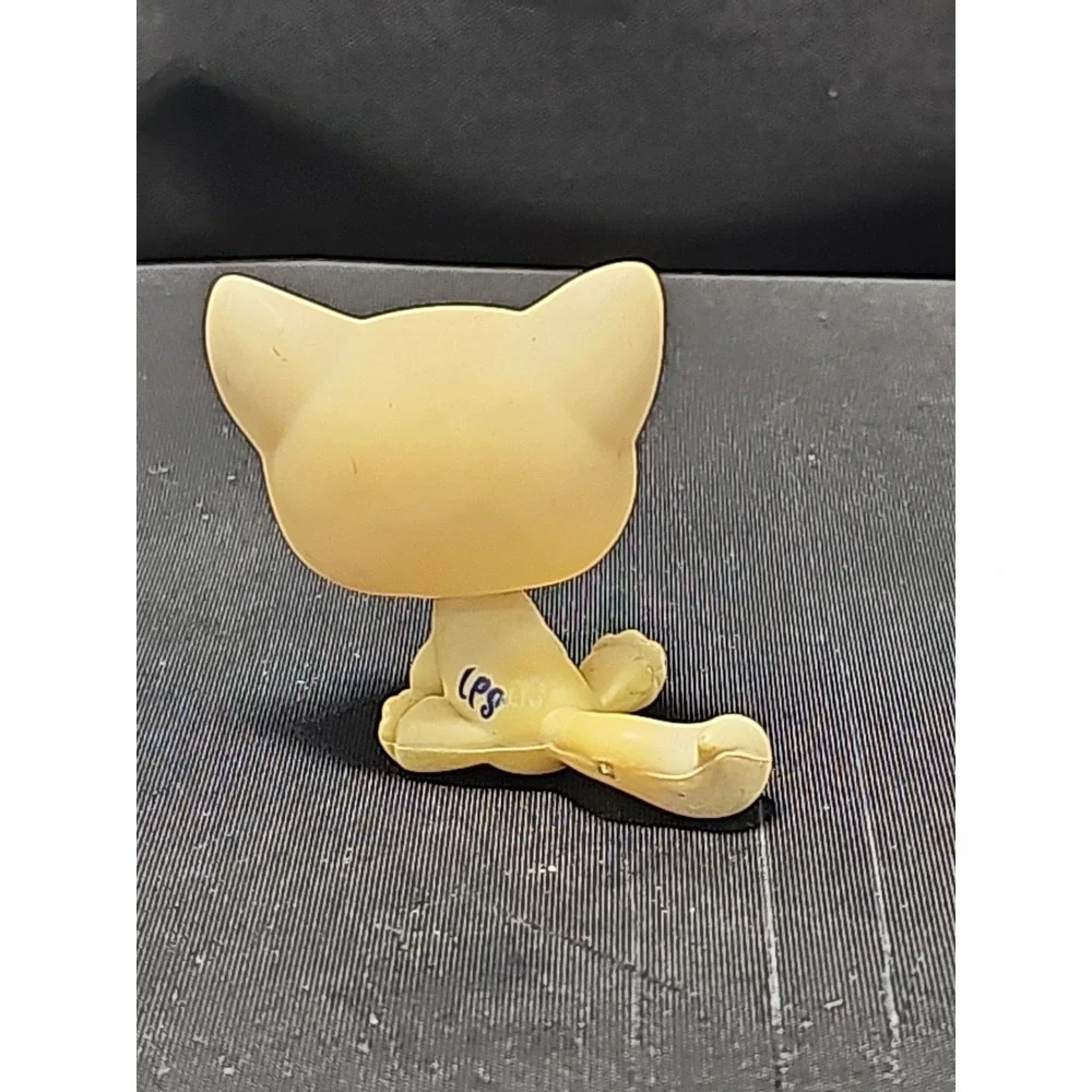 LITTLEST PET SHOP LPS #1005 SHORTHAIR CAT YELLOW WITH BLUE EYES AUTHENTIC